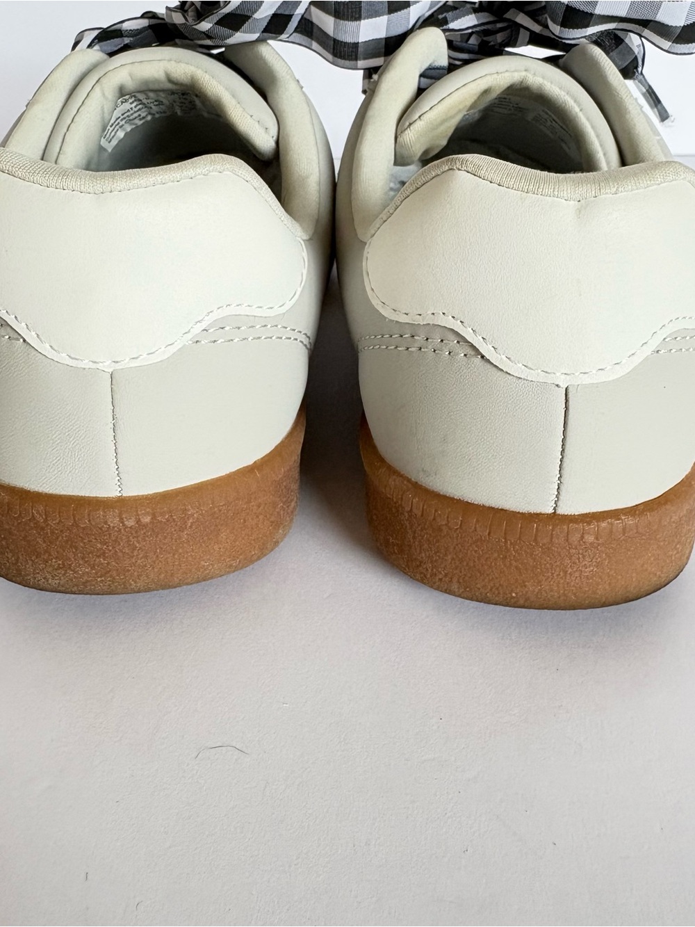 Gingham‎ Lace Sneakers Retro Gum Sole Casual Preppy Picniccore Retro - Picture 5 of 6